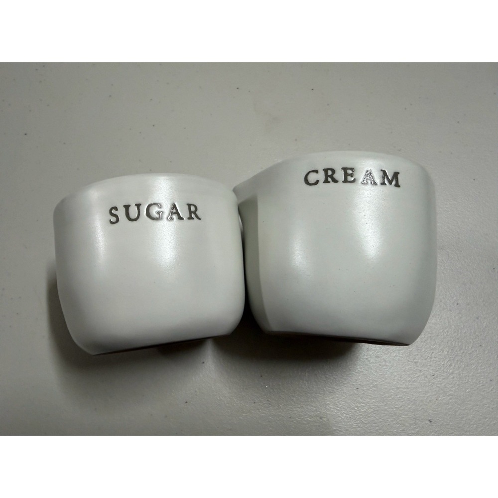 Hearth & Hand Magnolia Cream Sugar‎ Bowl Stoneware Discontinued Joanna Gaines